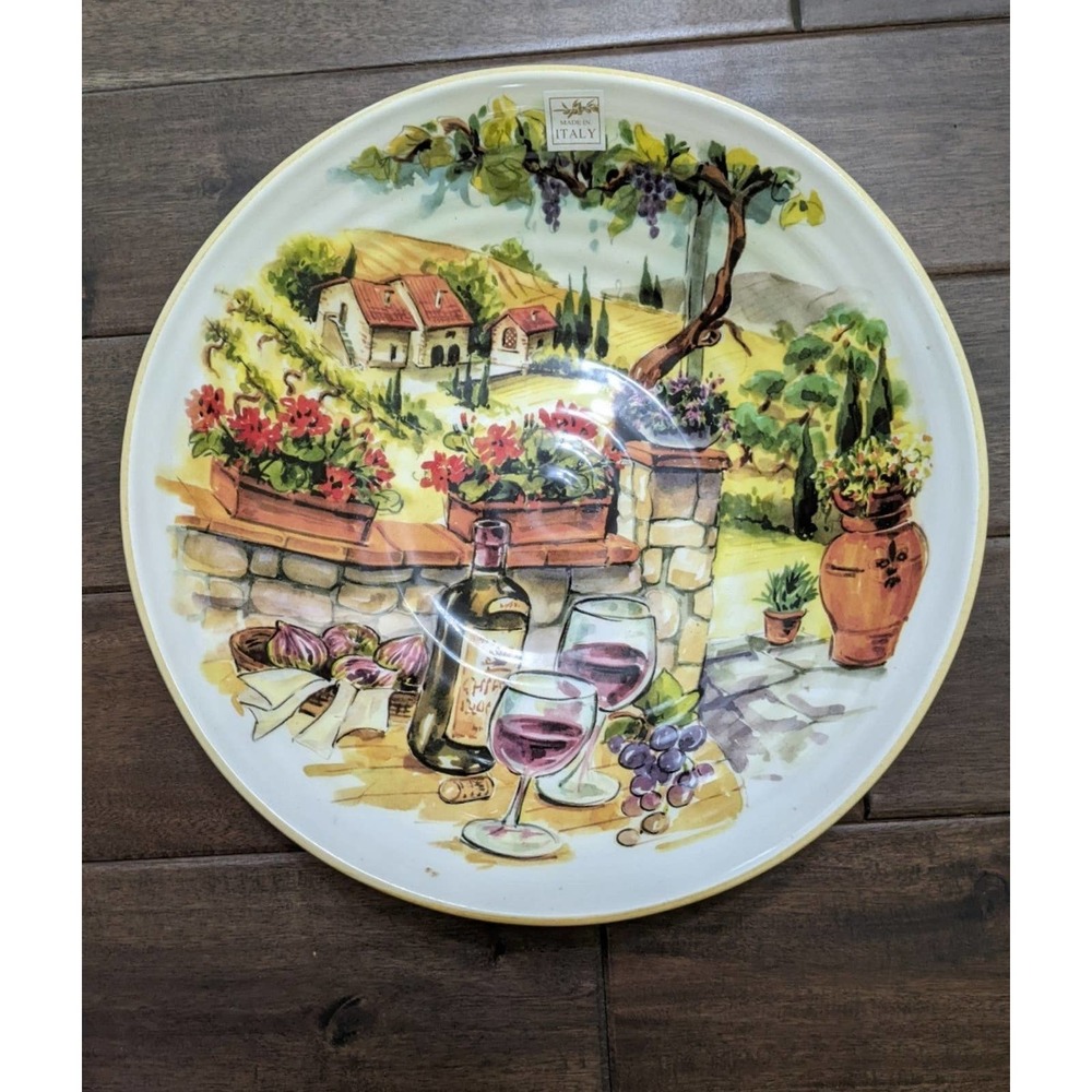 Opificio Etico Large Ceramic Salad Bowl Italy wine vineyard